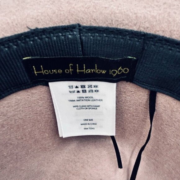 NWOT HOUSE OF HARLOW 1960 Mauve Purple Wool Felt Fedora Pinch Hat, One Size - Picture 8 of 8